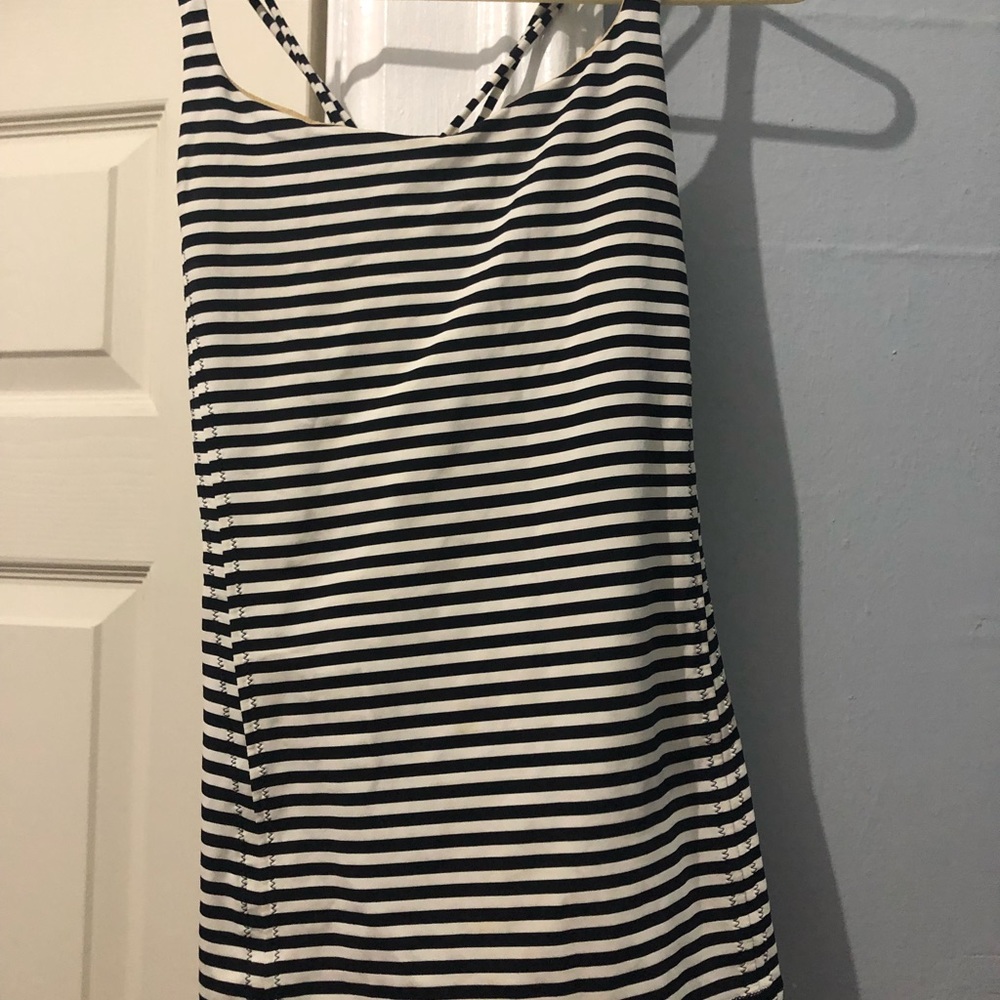 Lululemon crisscross striped tank top